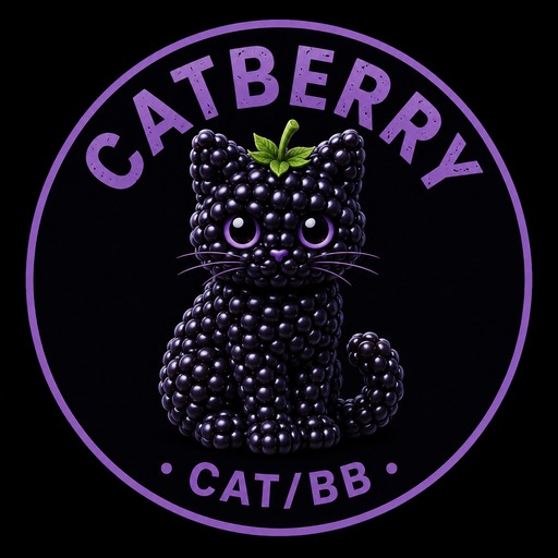 CATBERRY: a cat built from blackberries